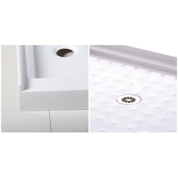 Plato de ducha cuadrante con base acrílica blanca SALLY ABS