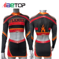 Uniformes de torcida vermelha e laranja personalizados