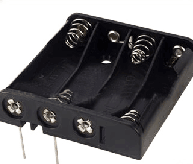 4 AA Battery Holder with PC pins