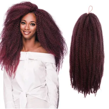 Wholesale cheap Ombre Long Soft Afro Kinky Curly Marley Braids Hair Twist Crochet Braids Hair Synthetic Braiding Hair Extension