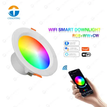 High Quality 4 Inch 12W RGB Smart Tuya WiFi Dimming LED Spot Down Lights