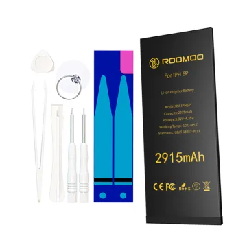 12 months warranty replacement 2915mAh a-grade polymer battery 0 cycle for iphone battery 6P