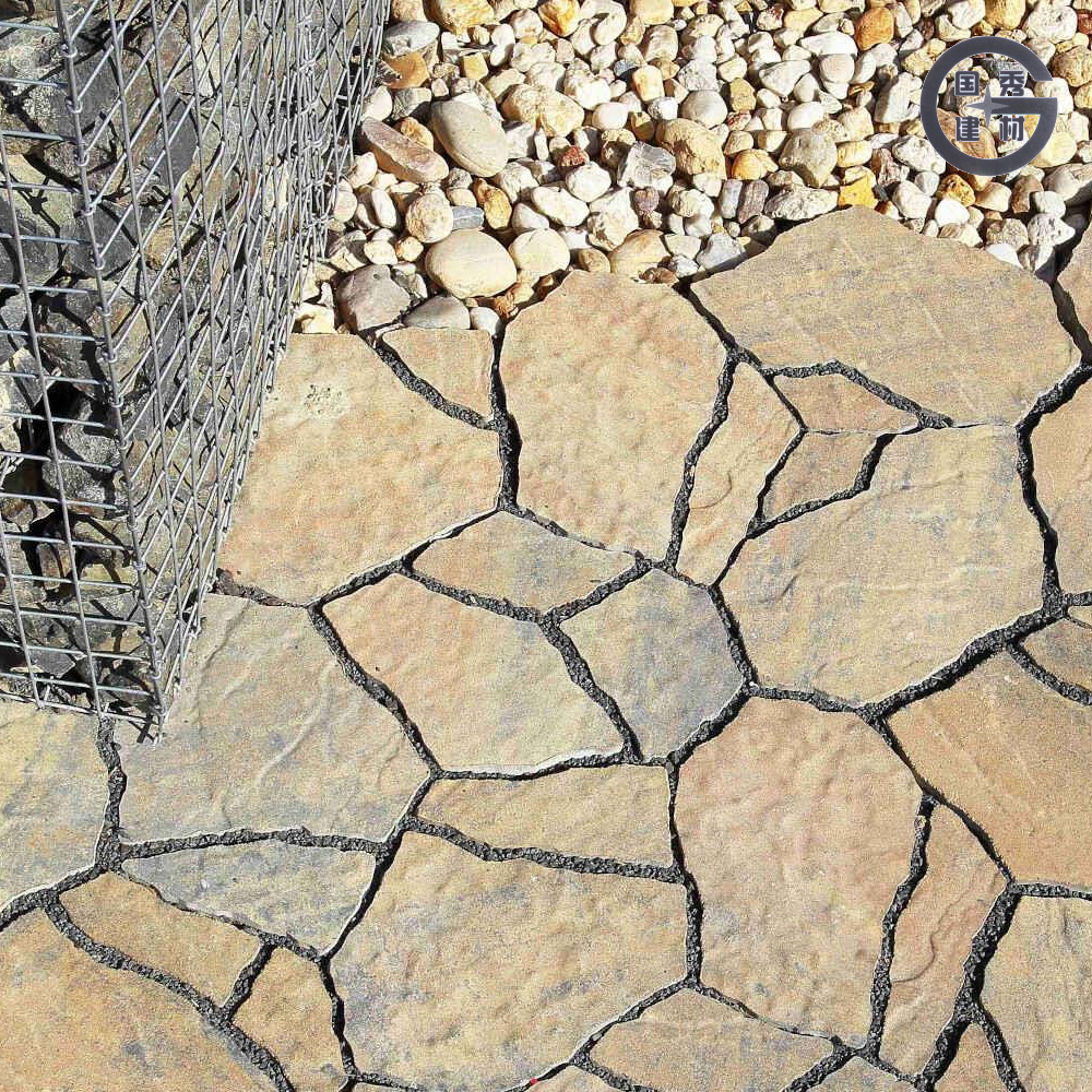 উদ্যানের জন্য আড়ম্বরপূর্ণ বেইজ অনিয়মিত পাকা টাইলস