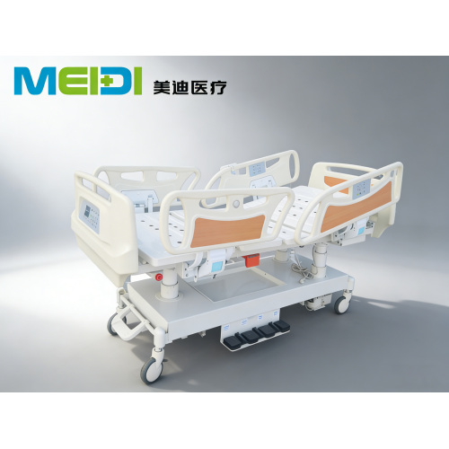 Customizable Three-Column Electric Lift Hospital Bed, High-End Minimalist Style
