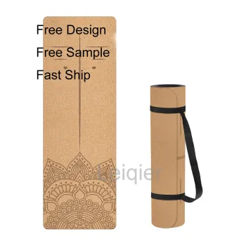 Natural Organic Cork Yoga Mat - Custom Logo, Anti-Slip, Tough for Hot Yoga