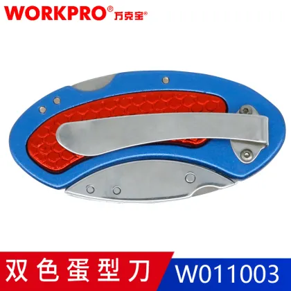 WORKPRO Mini Knives Utility Knife Aluminum Handle Folding Knife with 10pc Extra Blades