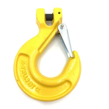 Custom Spraying Plastics Alloy Steel G80 Clevis Sling Hook With Latch Forged