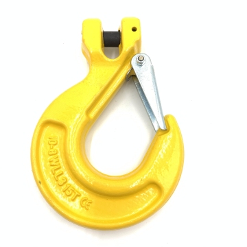 Custom Spraying Plastics Alloy Steel G80 Clevis Sling Hook With Latch Forged