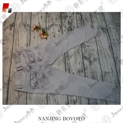 girls jeans Slim light-colored straight jeans