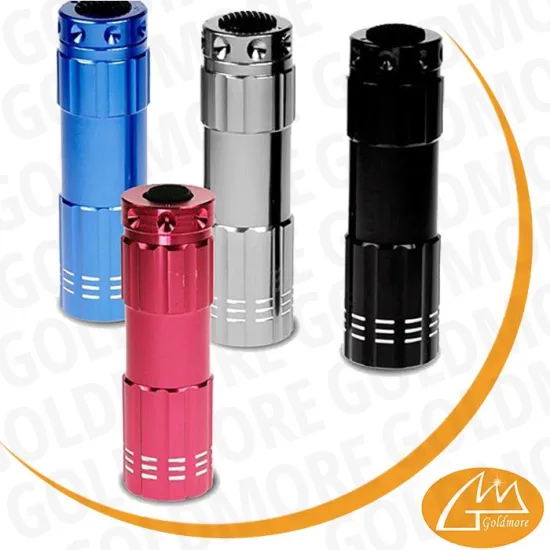 Goldmore 3 good quality shock-resistant 9 LED light torches/flashlight/lamp torch light with factory direct supply for gift