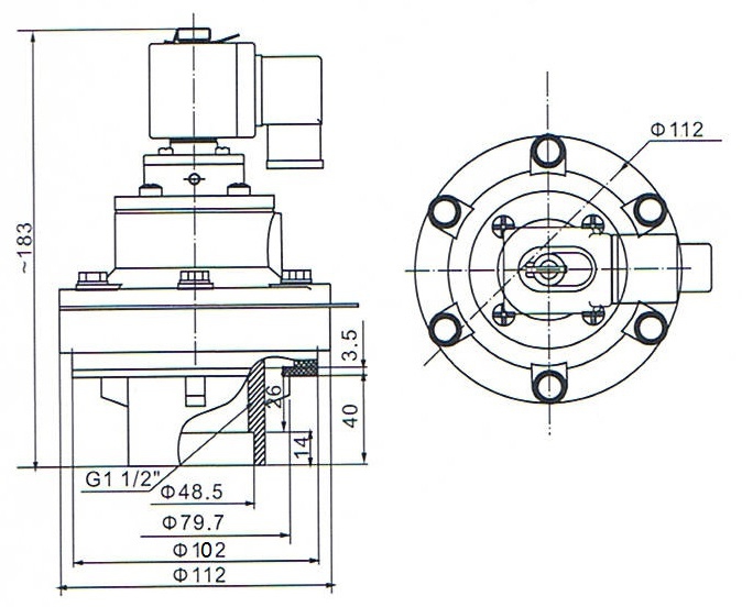 DMF-Y-40S SBFEC Type Manifold Flat Mount Pulse Valve