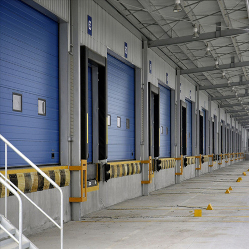 High speed rolling up overhead sectional door