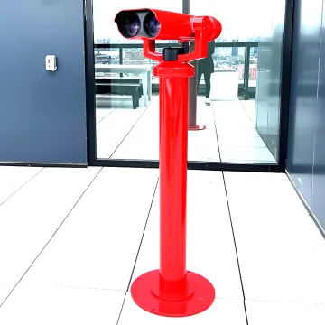 Professional High-Quality Red Telescopic Binoculars for Extended Range Viewing - Non-Coin Operated Optics
