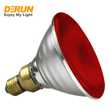 PAR38 Infrared Halogen Heat Lamp - 75W to 150W, E26/E27 Base, 110V Red Food Lamp for Chick Poultry