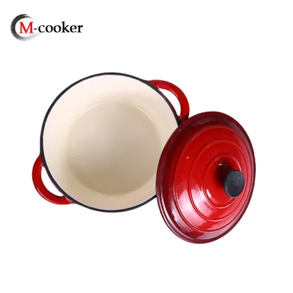 Classic Cast Iron Enamel Kitchen Casserole Pot
