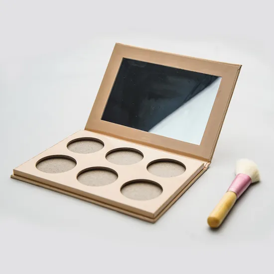 Custom Cosmetic Makeup 6Colors Glitter Eyeshadow Palette Box