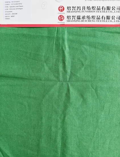 Spandex Linen Rayon Dyed Fabric
