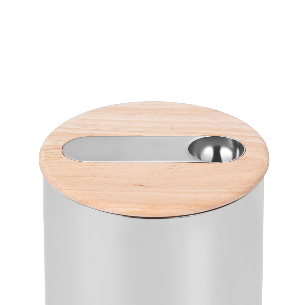 Canister With Bamboo Lid