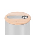 Bamboo Lid Storage Canister With Spoon