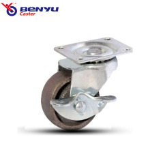 Gusseisen -Caster -Räder mit Bremsen