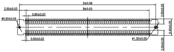 Single-slot male H4.6 board-to-board connecto