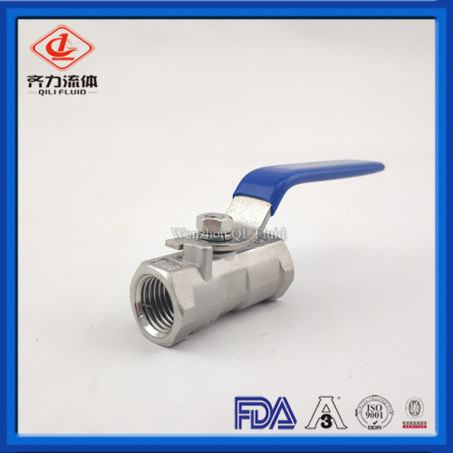 Sanitary stainless steel thread One-Piece Ball Valve