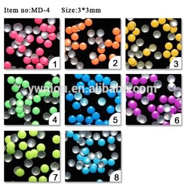 3mm Round Fluorescent Neon Rivet 3D Nail Art Gem