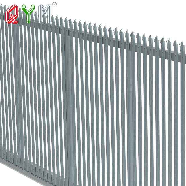 Panel de valla de palisade de seguridad residencial de acero curvado