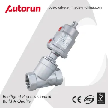 Wenzhou Supplier Thread Ends Angle Seat Valve with SUS Pneumatic Actuator