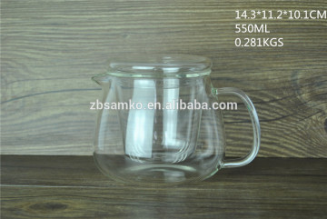 MOQ1000 cheated transparent teapot