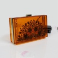 customised printng acrylic resin box clutch bag