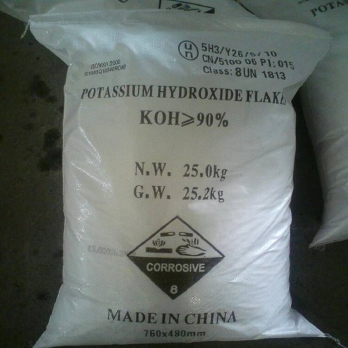 90% Potasium Hydroxide White Flakes untuk Industri
