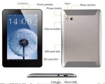 7" Tablet PC, Qualcomm Msm8225, HD Display, 1024*600, GPS, Bt (K-Q701)