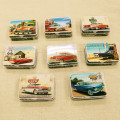 16pc/Box CAR ON ROAD ROUTE 66 Pringting Metal Storage Box Vintage Style Card Box Rectangle Candy Box Gift Case Shop Decor