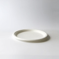 10 inch bagasse round plate disposable plate