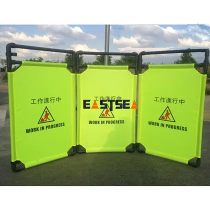 Portable Folding Fabric Safety Barrier - New Jersey Barrier