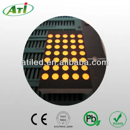 0.7 inch 5*7 led dot matrix display, green led dot matrix