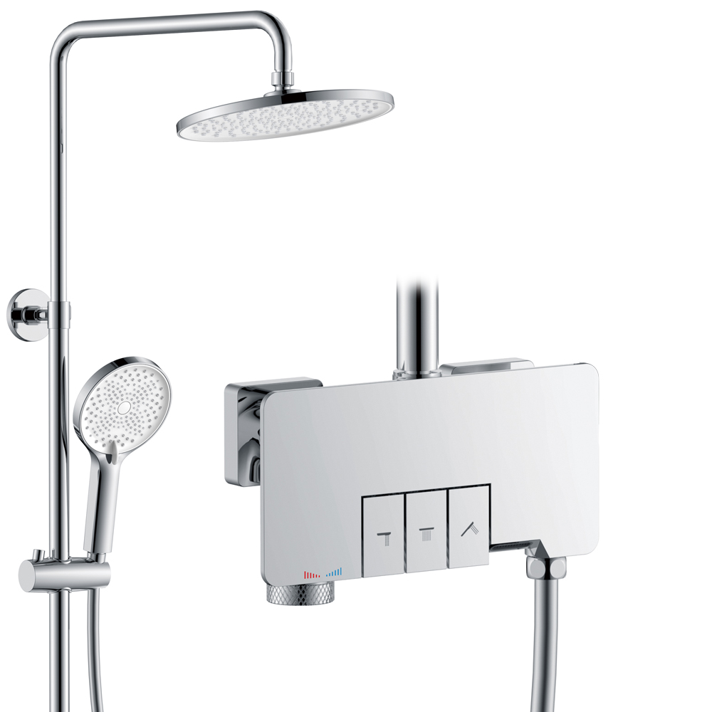 Brass Chrome 3 Function Exposed Rain Shower