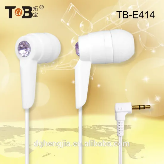 Best selling products 2015 In-ear cheap fashion design unique earphone earbuds with diamond for mp3/mp4/mobile phone