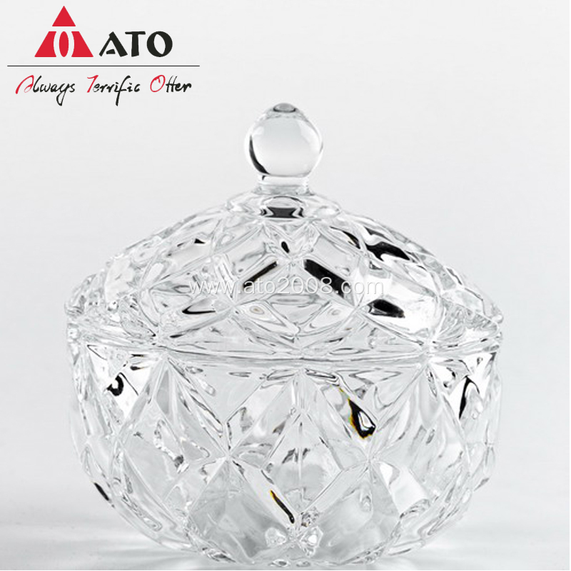 Clear Glass Candy Jar with lid