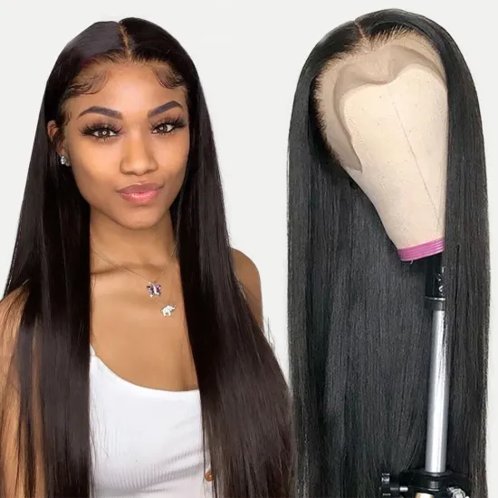 Brazilian Body Wave Lace Front Human Hair Wig with Baby Hair Remy Hair Pre Plucked Lace Front Wigs for Black Women