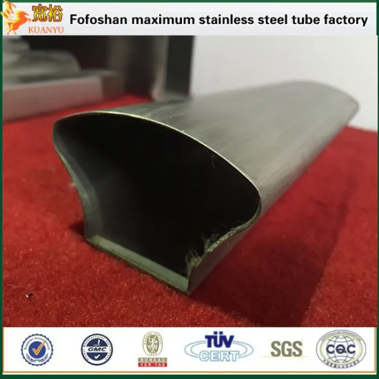 ASTM A554 matte slotted stainless steel tubo for handrailing