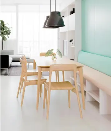 Solid Beech Wood Dining Table