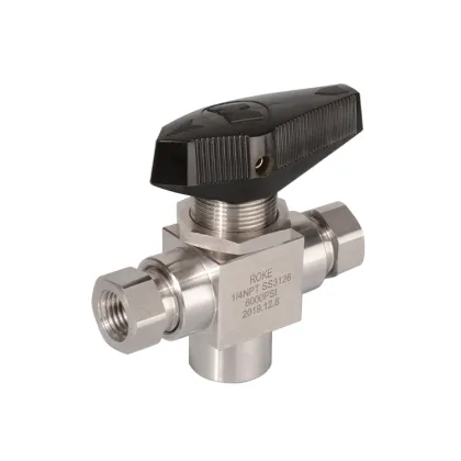 Swagelok 6000psi 3 Way Stainless Steel Female Thread Trunnion Ball Valve