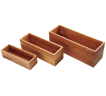Wooden large buffet tray set
