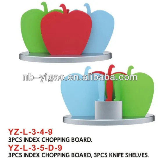 3 pieces apple shape chopping board