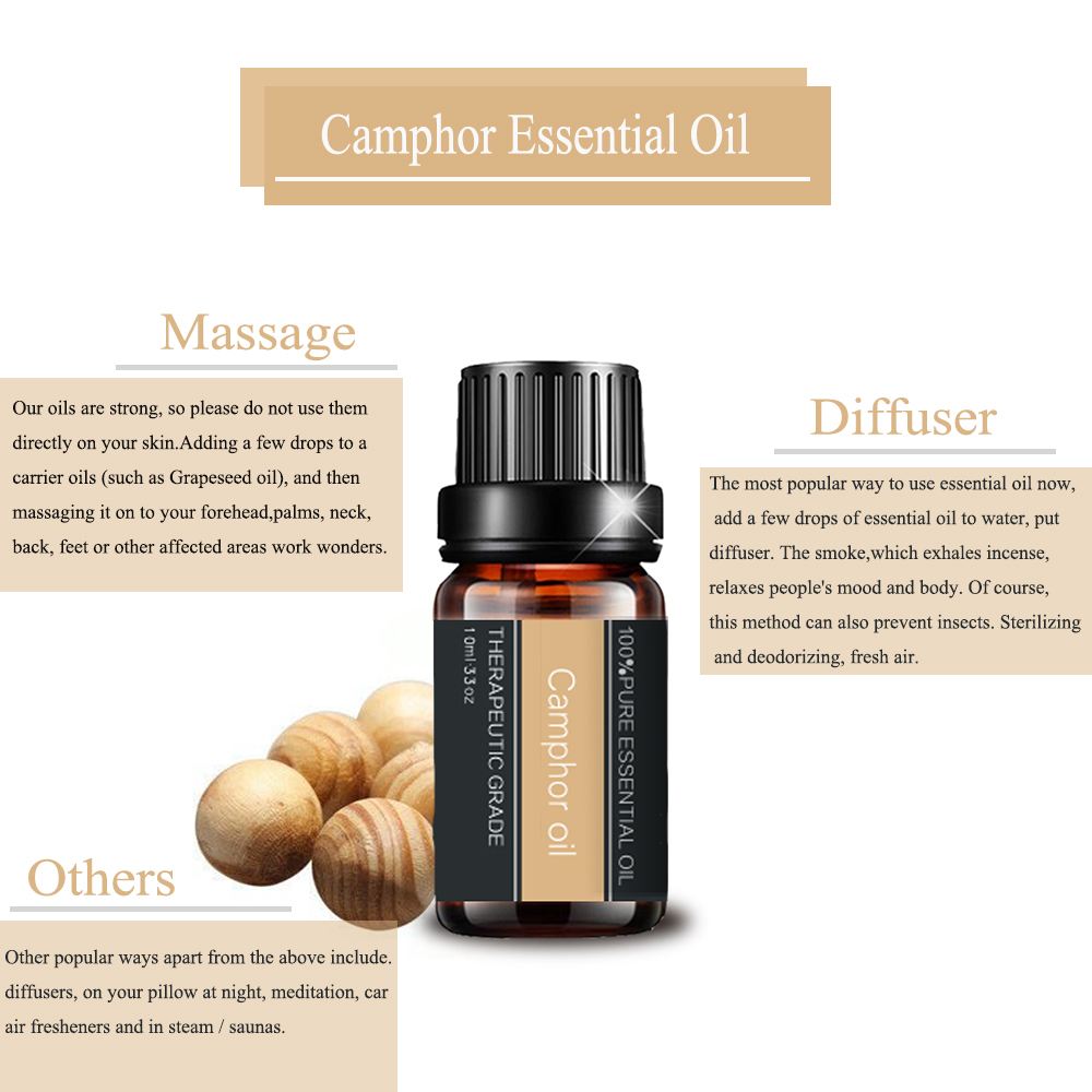 Pure Natural Camphor Essential Oil For Aroma Diffuser