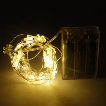 Snowflake shaped LED mini string light for Christmas party