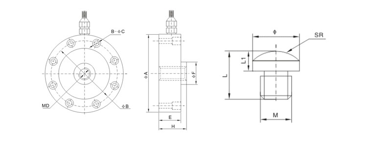 GSS406 spoken load cell drawing