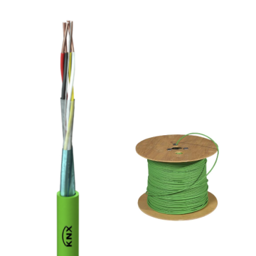 Green PVC Câble de bus EIB blindé pour KNX Smart Home Systems - 2x2x0,8 mm2